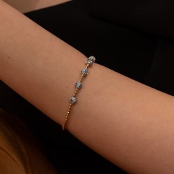 0.75 Karat Pırlanta Göz Bileklik Rose 18 Ayar