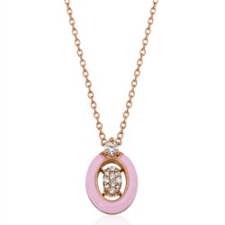 0,11 Karat Pırlanta Mineli Rose 8 Ayar