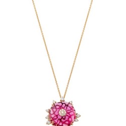 0,52 Karat Pırlanta Kolye Rose 18 Ayar