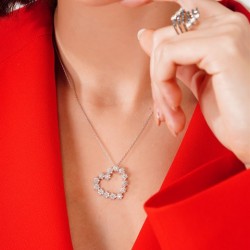 1,09 Karat Pırlanta Kolye Beyaz 18 Ayar
