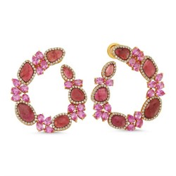 1,2 Karat Pırlanta Küpe Rose 18 Ayar