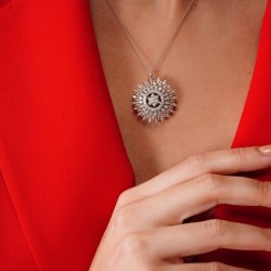 2,08 Karat Pırlanta Kolye Ucu Beyaz 18 Ayar